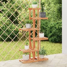   vidaXL tömör fenyőfa virágtartó állvány 75x25x140,5 cm