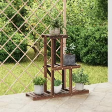   vidaXL tömör fenyőfa virágtartó állvány 81 x 25 x 75,5 cm