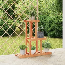   vidaXL tömör fenyőfa virágtartó állvány 81 x 25 x 75,5 cm