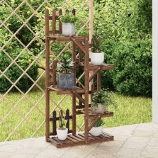   vidaXL tömör fenyőfa virágtartó állvány 60 x 25 x 130 cm