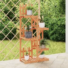   vidaXL tömör fenyőfa virágtartó állvány 60 x 25 x 130 cm