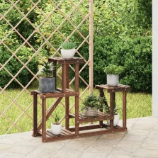   vidaXL tömör fenyőfa virágtartó állvány 90 x 25 x 73,5 cm