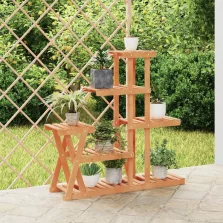   vidaXL tömör fenyőfa virágtartó állvány 95 x 25 x 96 cm