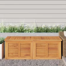   vidaXL tömör tíkfa kerti tárolóláda zsákkal 150 x 50 x 55 cm
