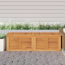   vidaXL tömör tíkfa kerti tárolóláda zsákkal 175 x 50 x 55 cm