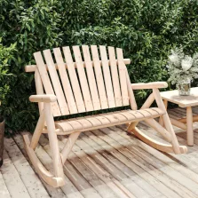   vidaXL 2 személyes tömör lucfenyő kerti hintapad 123 x 96 x 102 cm