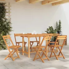   vidaXL kihúzható tömör tíkfa kerti asztal 110-160 x 80 x 75 cm