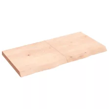 vidaXL kezeletlen tömör tölgyfa fali polc 120x60x(2-6) cm