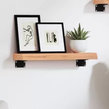   vidaXL világosbarna kezelt tömör tölgyfa fali polc 40x10x4 cm