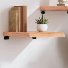   vidaXL világosbarna kezelt tömör tölgyfa fali polc 40x60x(2-6) cm