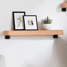   vidaXL világosbarna kezelt tömör tölgyfa fali polc 60x10x6 cm