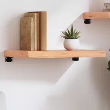   vidaXL világosbarna kezelt tömör tölgyfa fali polc 60x40x(2-6) cm