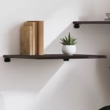   vidaXL sötétbarna kezelt tömör tölgyfa fali polc 60x50x2 cm