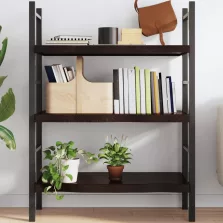   vidaXL sötétbarna kezelt tömör tölgyfa fali polc 100x50x(2-6) cm