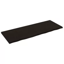  vidaXL sötétbarna kezelt tömör tölgyfa fali polc 160 x 60 x (2-4) cm