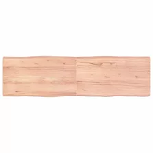   vidaXL világosbarna kezelt tömör asztallap 180x50x(2-6) cm