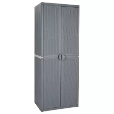   vidaXL szürke PP rattan kerti tárolószekrény 65 x 45 x 172 cm