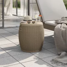   vidaXL világosbarna 4 az 1-ben polipropilén kerti tárolóláda