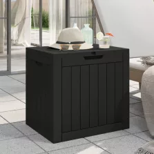   vidaXL fekete polipropilén kerti tárolóláda 55,5x43x53 cm