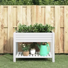 vidaXL fehér polipropilén magaságyás 110x45x79 cm