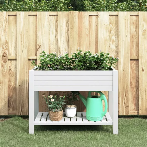 vidaXL fehér polipropilén magaságyás 110x45x79 cm