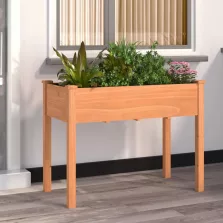   vidaXL barna tömör fenyőfa kerti ültetőláda béléssel 118 x 59 x 76 cm