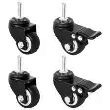   vidaXL 4 db fekete vas kerék ültetőládához 8 x 3,5 x 8 cm