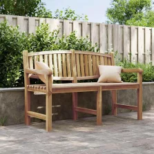 vidaXL tömör tíkfa kerti pad 149,5 x 60 x 90 cm