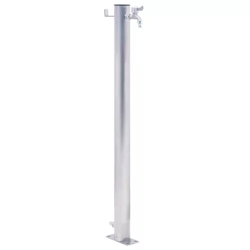 vidaXL kerek rozsdamentes acél kerti oszlop típusú vízcsap 80 cm