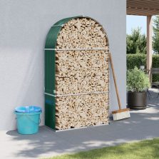 vidaXL zöld horganyzott acél rönktartó 120 x 45 x 210 cm