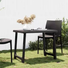   vidaXL antracitszürke fa hatású PP kempingasztal 79x56x64 cm