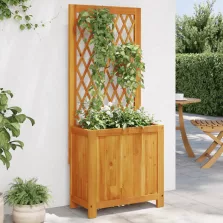   vidaXL tömör akácfa rácsos ültetőláda 55 x 29,5 x 132 cm