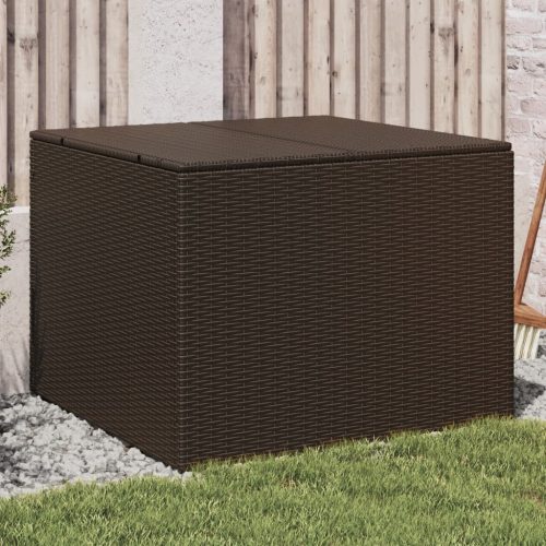 vidaXL barna polyrattan kerti tárolóláda 291 L