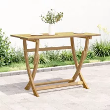   vidaXL összecsukható tömör akácfa kerti asztal 110 x 55 x 75 cm