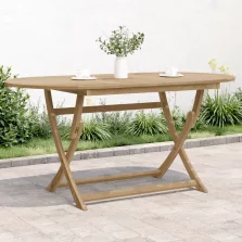   vidaXL összecsukható tömör akácfa kerti asztal 160 x 85 x 75 cm