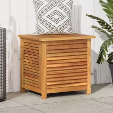   vidaXL tömör akácfa kerti tárolóláda zsaluval 60 x 50 x 56 cm