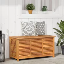   vidaXL tömör akácfa kerti tárolóláda zsaluval 113 x 50 x 56 cm