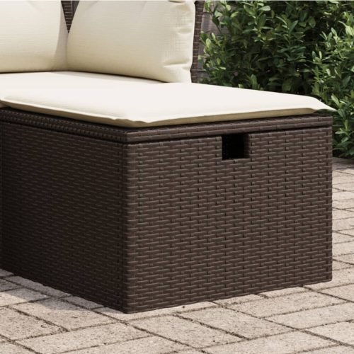 vidaXL barna polyrattan kerti szék párnával 55 x 55 x 37 cm