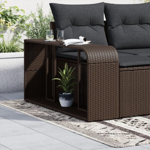 vidaXL 2 db barna polyrattan tárolópolc