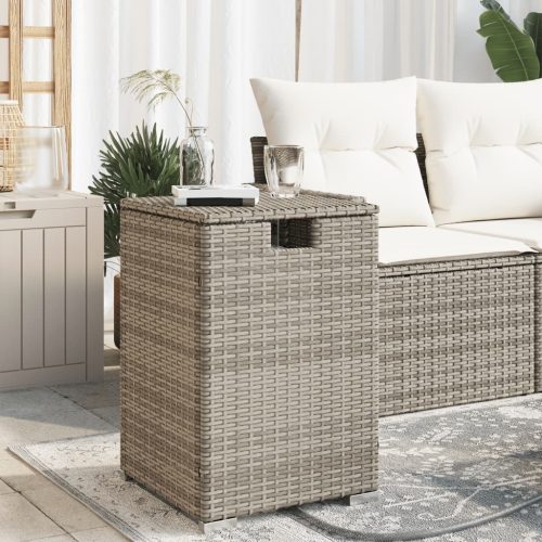 vidaXL szürke polyrattan propántartály borító asztal 40 x 40 x 60 cm