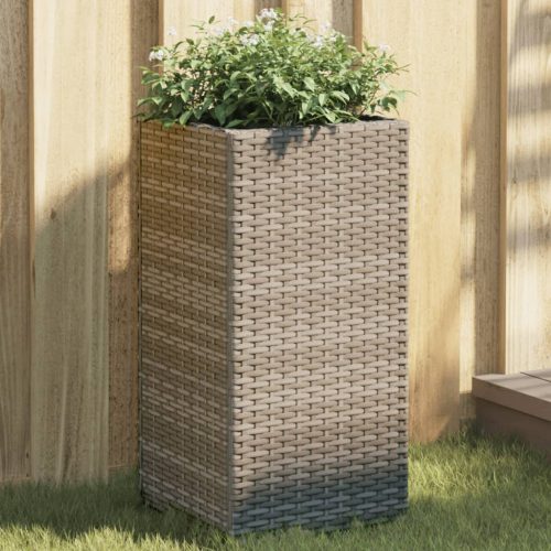 vidaXL szürke polyrattan kerti ültetőláda 30x30x60 cm