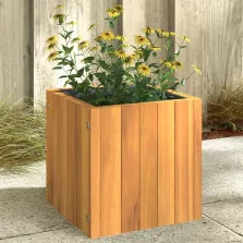 vidaXL tömör akácfa kerti virágtartó 25 x 25 x 25 cm