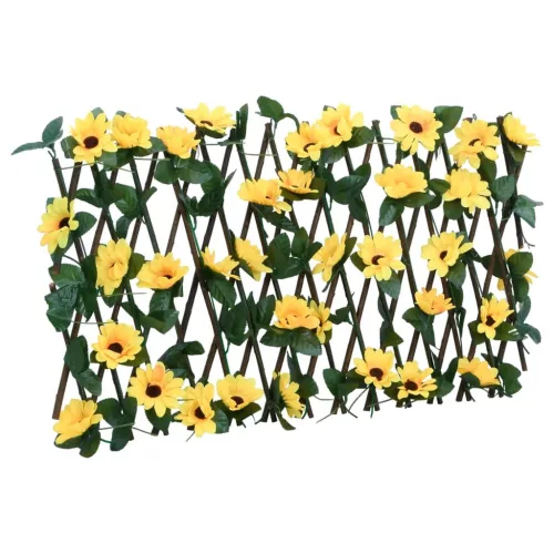 vidaXL sárga bővíthető műborostyánrács 180 x 20 cm