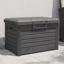   vidaXL antracitszürke polipropilén kültéri párnatartó 73x50,5x46,5 cm