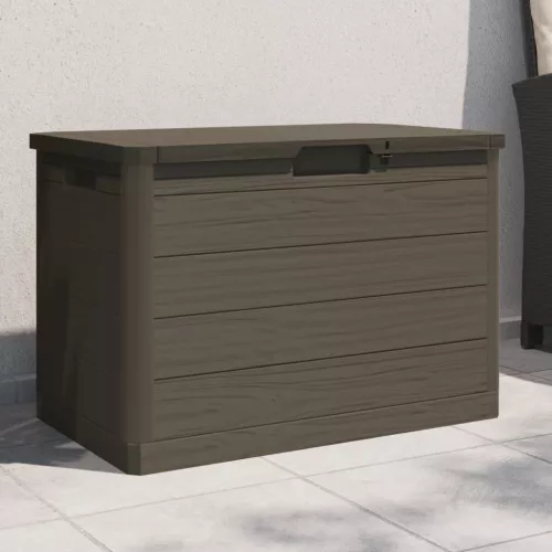 vidaXL barna polipropilén kültéri párnatartó láda 77,5 x 44,5 x 53 cm