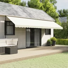   vidaXL krémszínű csíkos pótszövet napellenzőszegélyhez 6 m