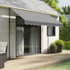   vidaXL antracitszürke csíkos pótszövet napellenzőszegélyhez 3 m