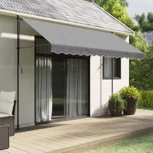   vidaXL antracitszürke csíkos pótszövet napellenzőszegélyhez 3,5 m