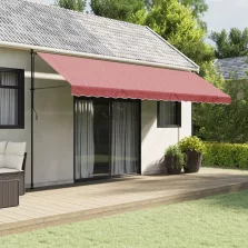   vidaXL burgundi vörös csíkos pótszövet napellenzőszegélyhez 5 m