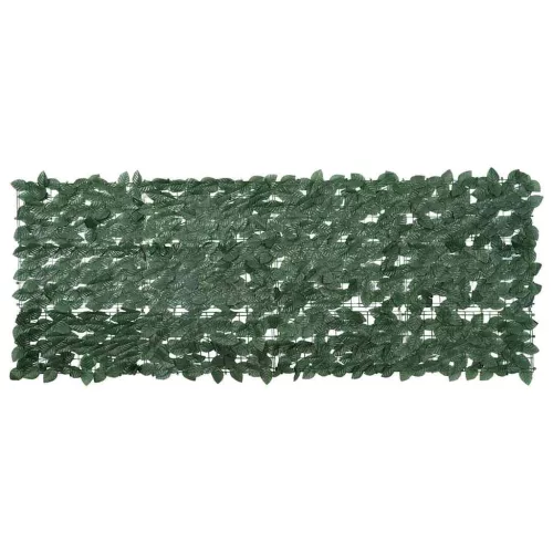 vidaXL sötétzöld leveles erkélyparaván 200 x 75 cm